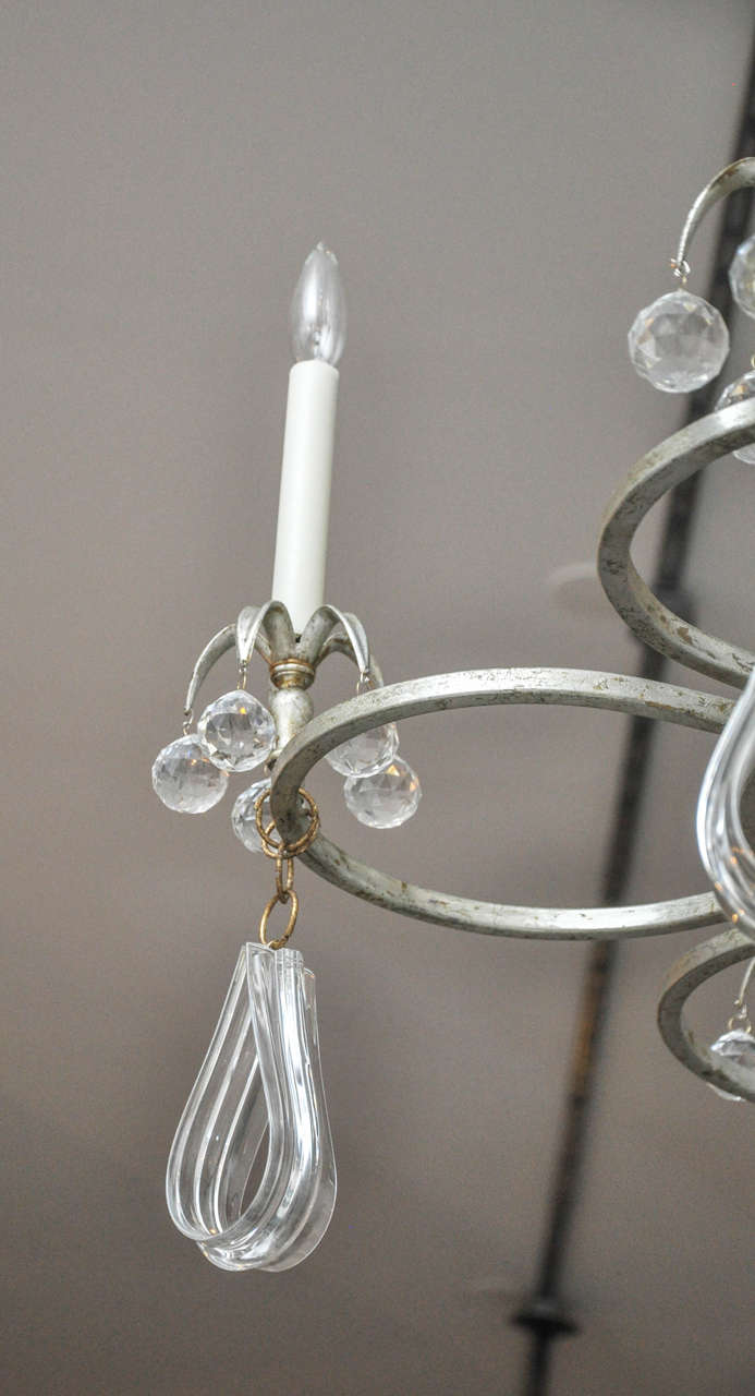 Oona Chandelier with Bubble Glass and Lucite 4