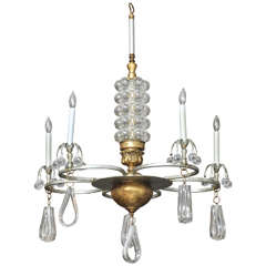 Oona Chandelier with Bubble Glass and Lucite