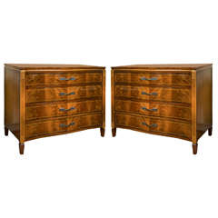 Pair of Tommi Parzinger Style Commode Chests