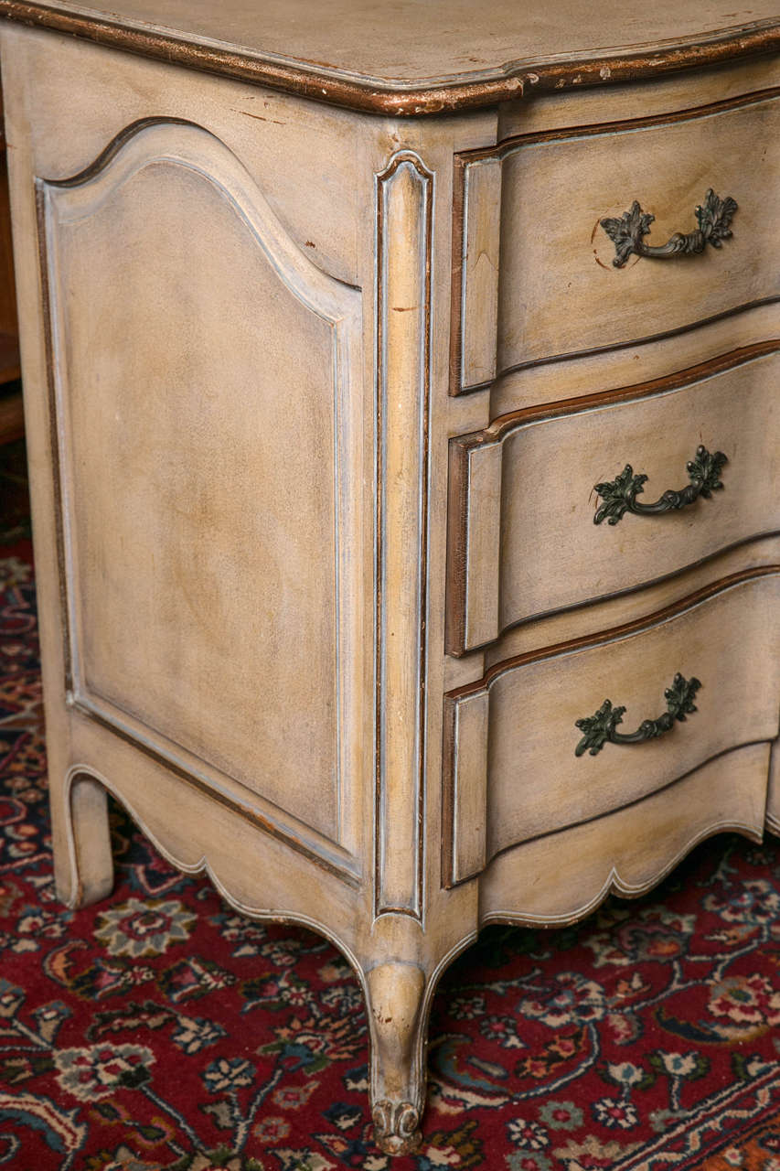 Swedish Paint Distressed Decorated Louis XV Style Commode / Chest / Dresser  4
