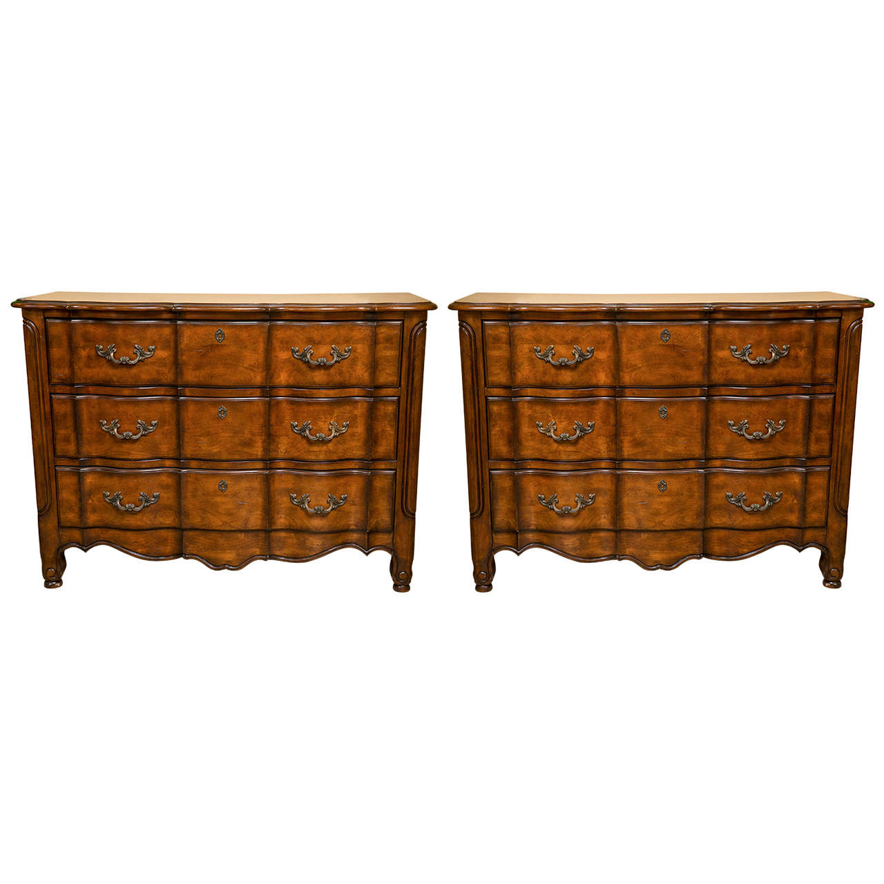 Fine Pair Haley E Carter Bachelor Chests Dressers Limited Edition Louis XV Style