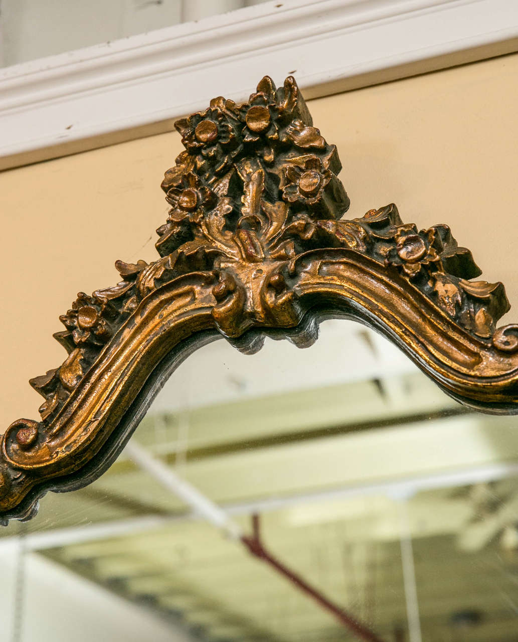 Rococo Pair of Louis XVI Style Mirrors in Gilt Gold Finish