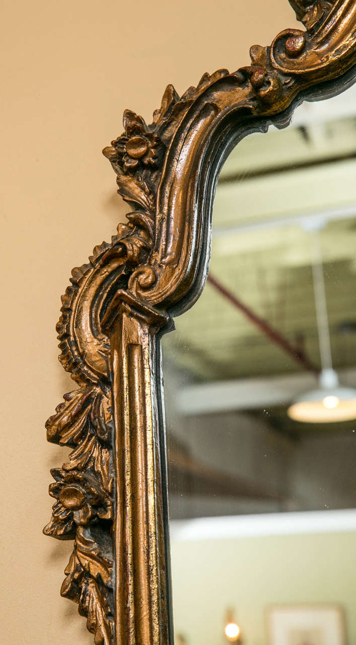 American Pair of Louis XVI Style Mirrors in Gilt Gold Finish