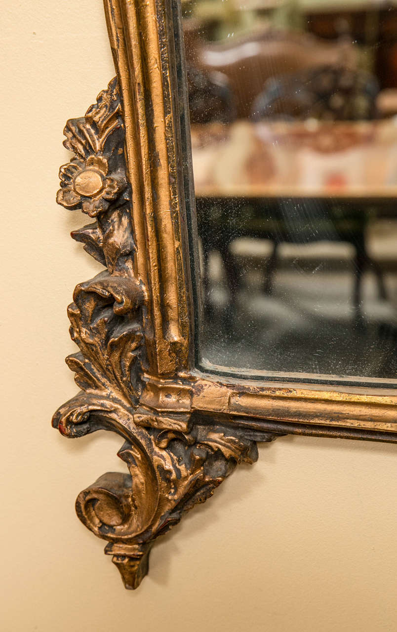 Pair of Louis XVI Style Mirrors in Gilt Gold Finish In Good Condition In Stamford, CT