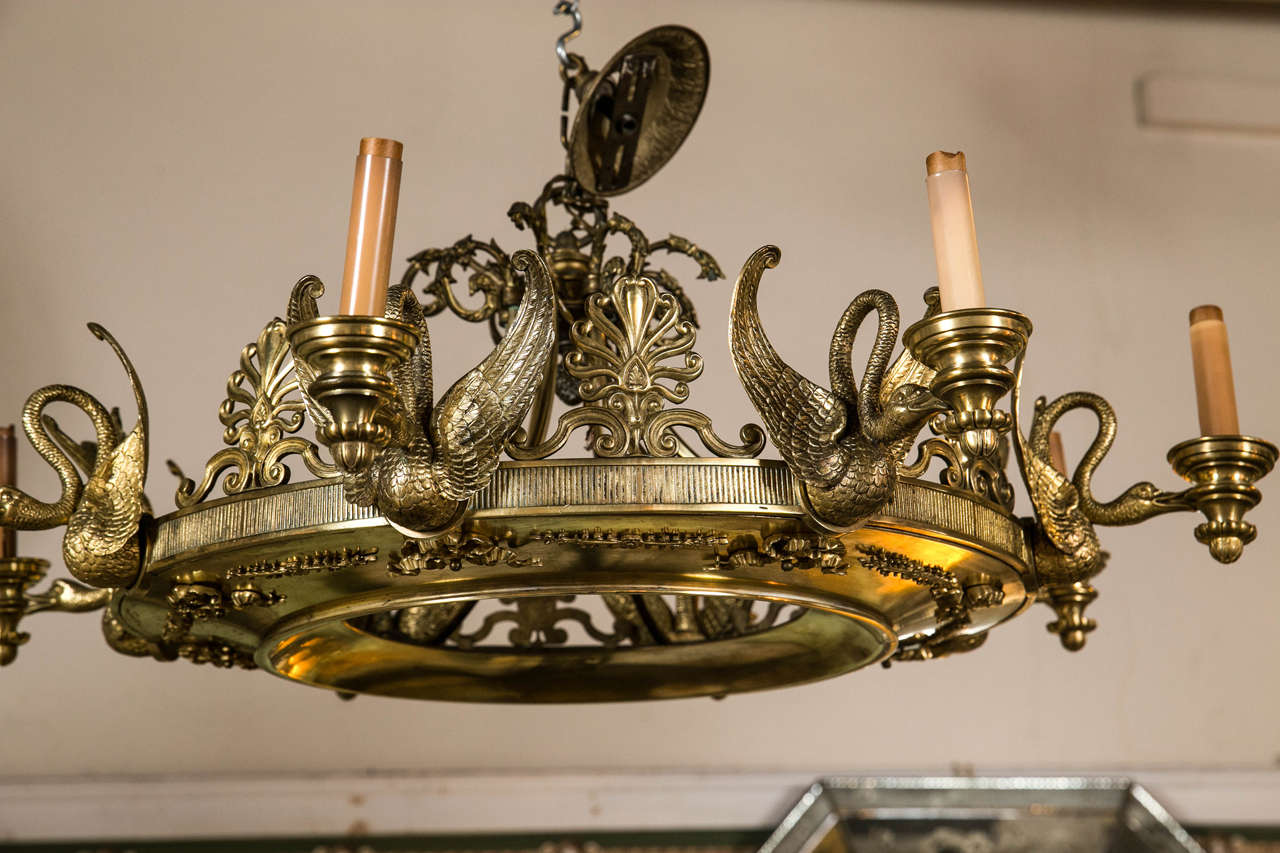 19th Century Dore Bronze Figural Chandelier 3