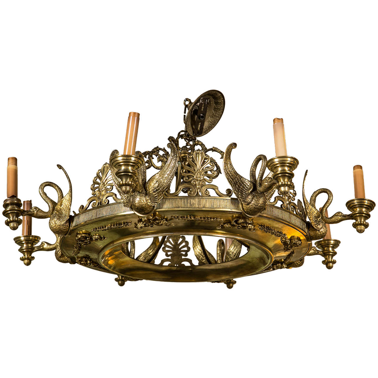 19th Century Dore Bronze Figural Chandelier