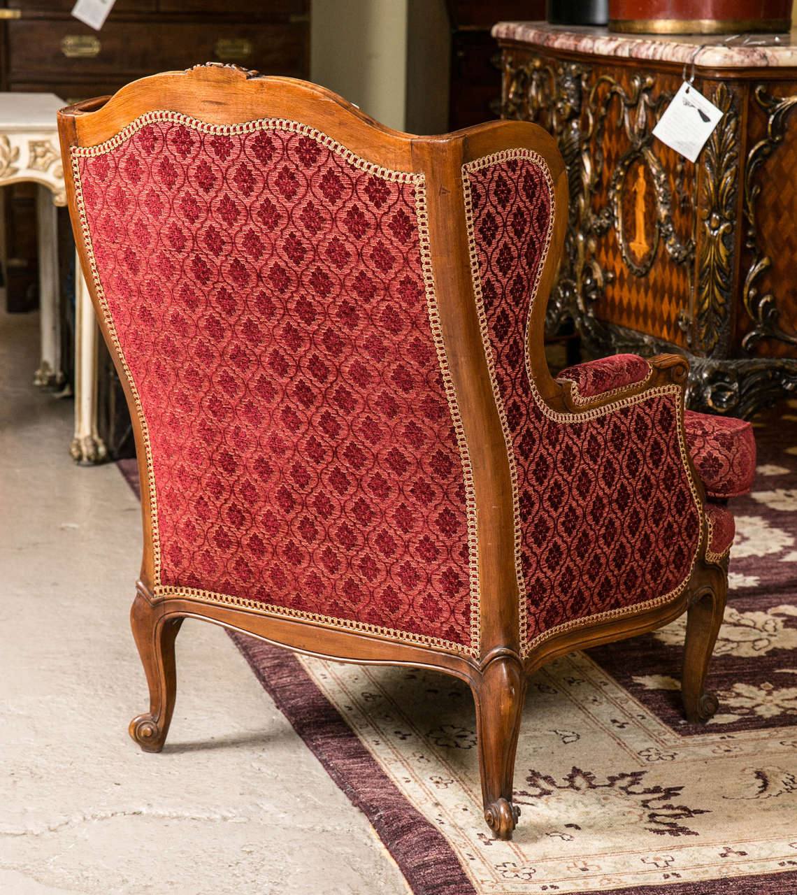 Pair of Louis XV Style French Bergere Chairs For Sale at 1stdibs