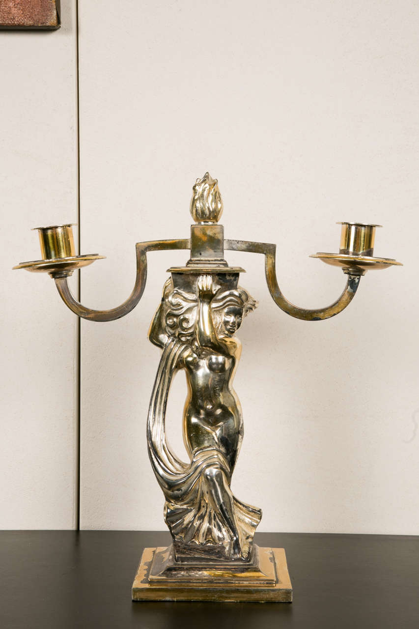Pair of Candlesticks by André Deluol For Sale 3