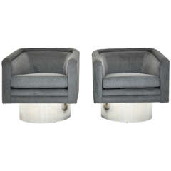 Pace Collection Swivel Chairs by Leon Rosen