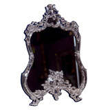 Vintage Sterling Silver Cherub Mirror