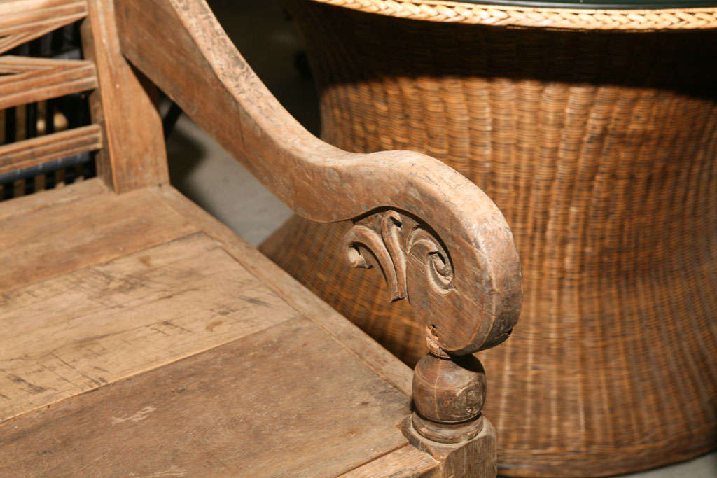 vintage teak bench