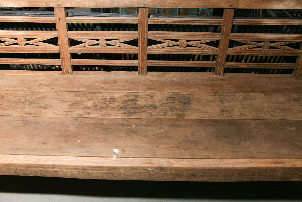 Indonesian Vintage Teak Wood Bench