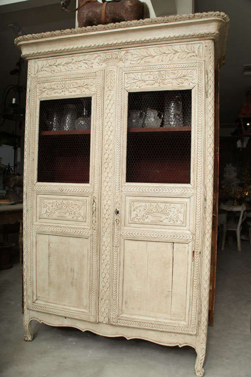 Cream Painted Normandy Armoire