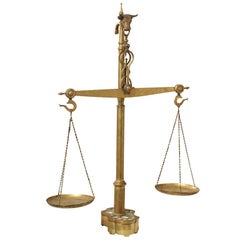 !9th Century Brass Scale with Tete De Vache Decoration