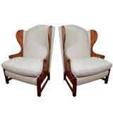 Retro Large Pair of Stickley Wingback Chairs **Sat Sale - 50% OFF**