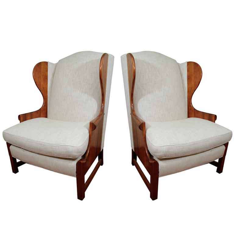 Large Pair of Stickley Wingback Chairs **Sat Sale 50 OFF** at