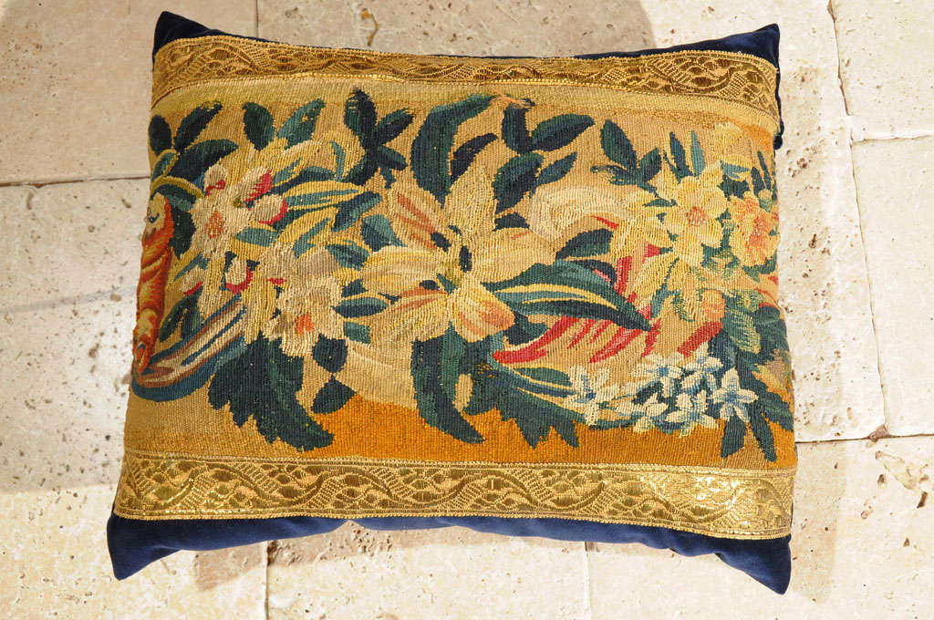 Antique Tapestry Pillow For Sale at 1stdibs