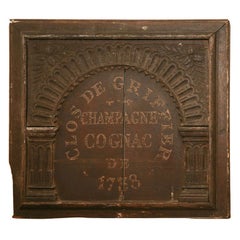 Antique Clos de Griffier Champagne Cognac sign