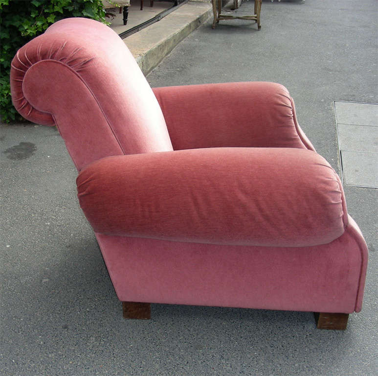 Mid-20th Century Two Wide 1940s Armchairs For Sale