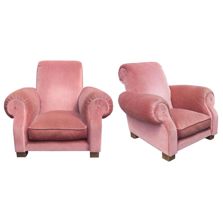 Two Wide 1940s Armchairs For Sale