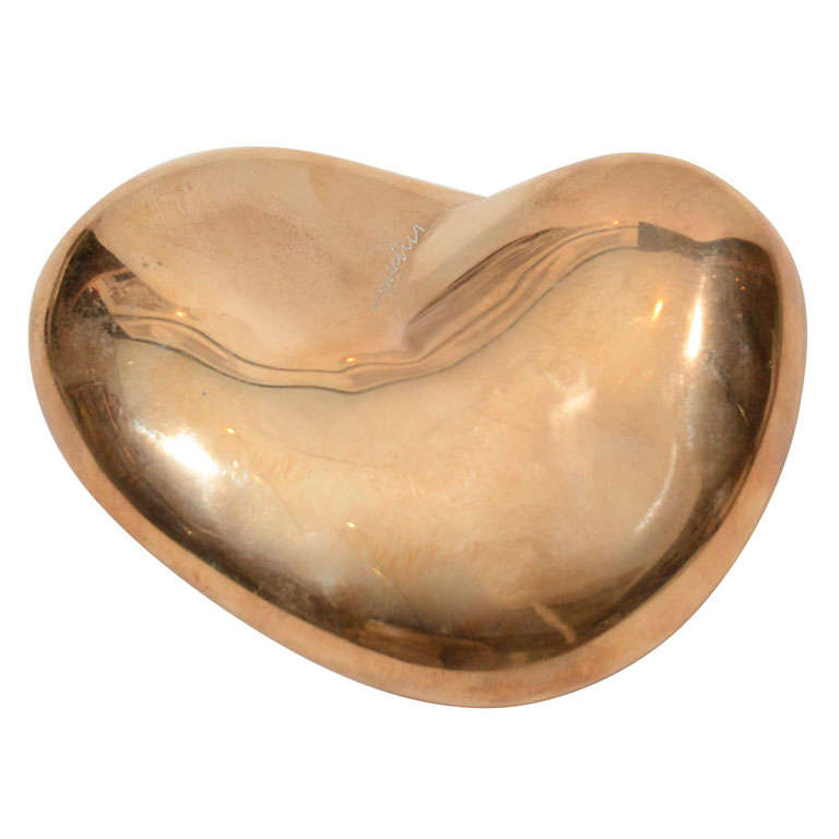 Chuck Price gold heart sculpture For Sale