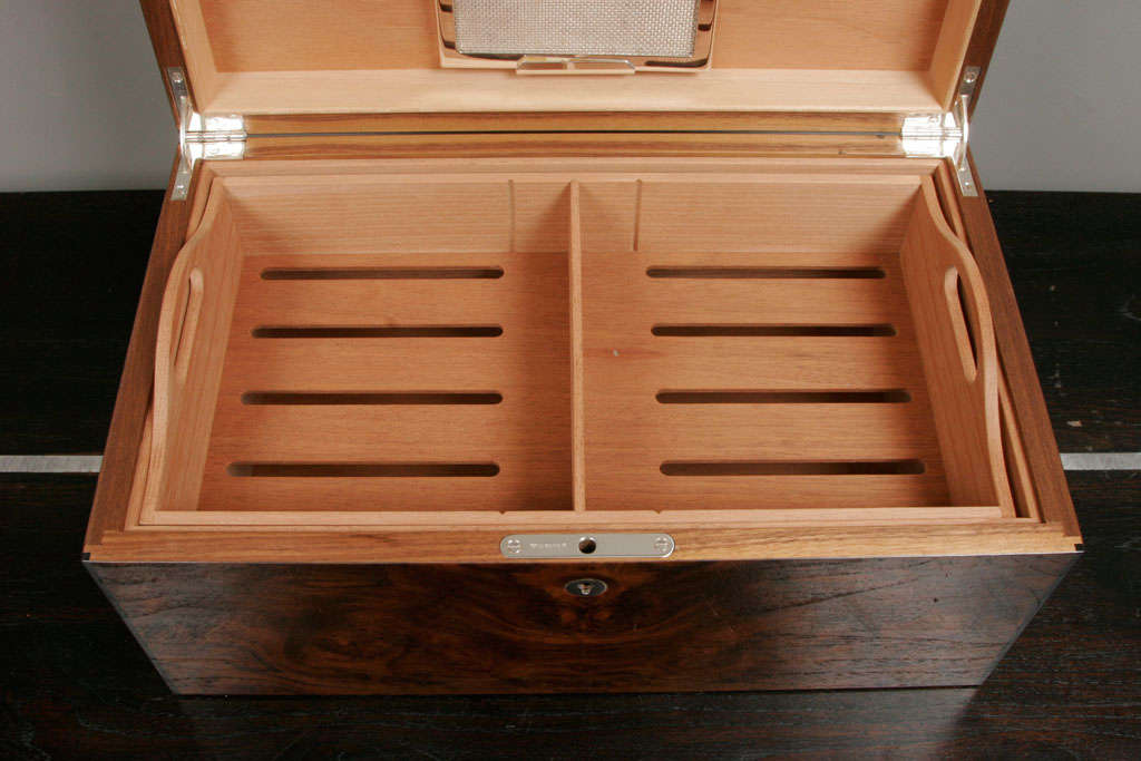 Beautifully Crafted Walnut Cigar Humidor For Aston Martin For Sale 1