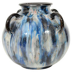 4-Black-Handle Vase