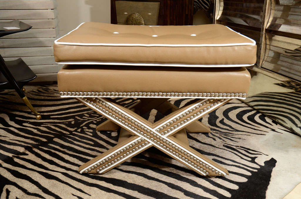 X Bench with Nail Heads
