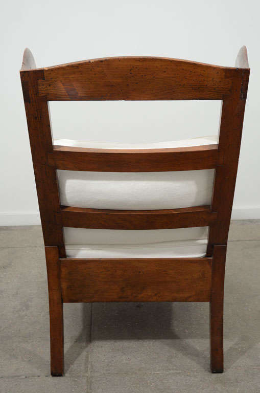 Wood Pair of Wing Back Chairs with Cushions