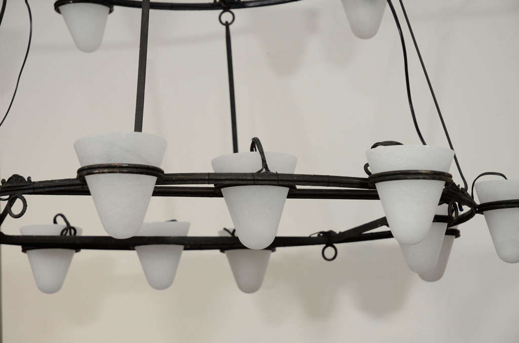 Français Lustre à deux étages inspiré de la Villa Kerylos