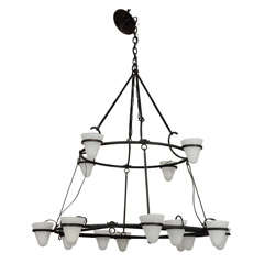 Lustre à deux étages inspiré de la Villa Kerylos