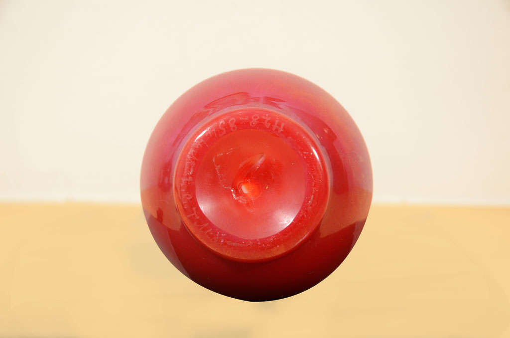 20th Century Tiffany Studios, Favrile, Glass Red Vase For Sale