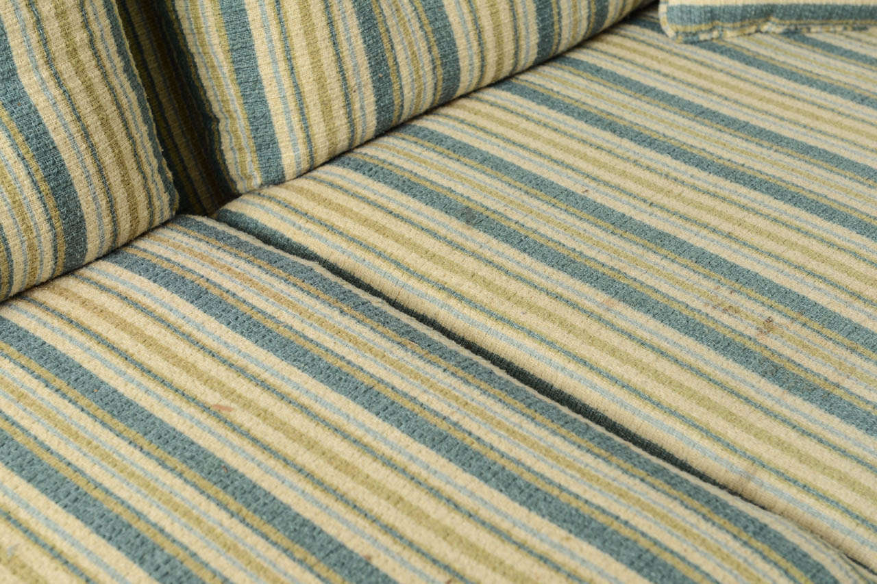 Adrian Pearsall Boomerang Sofa w/ Walnut Trim- Original Striped Upholstery 1960 3
