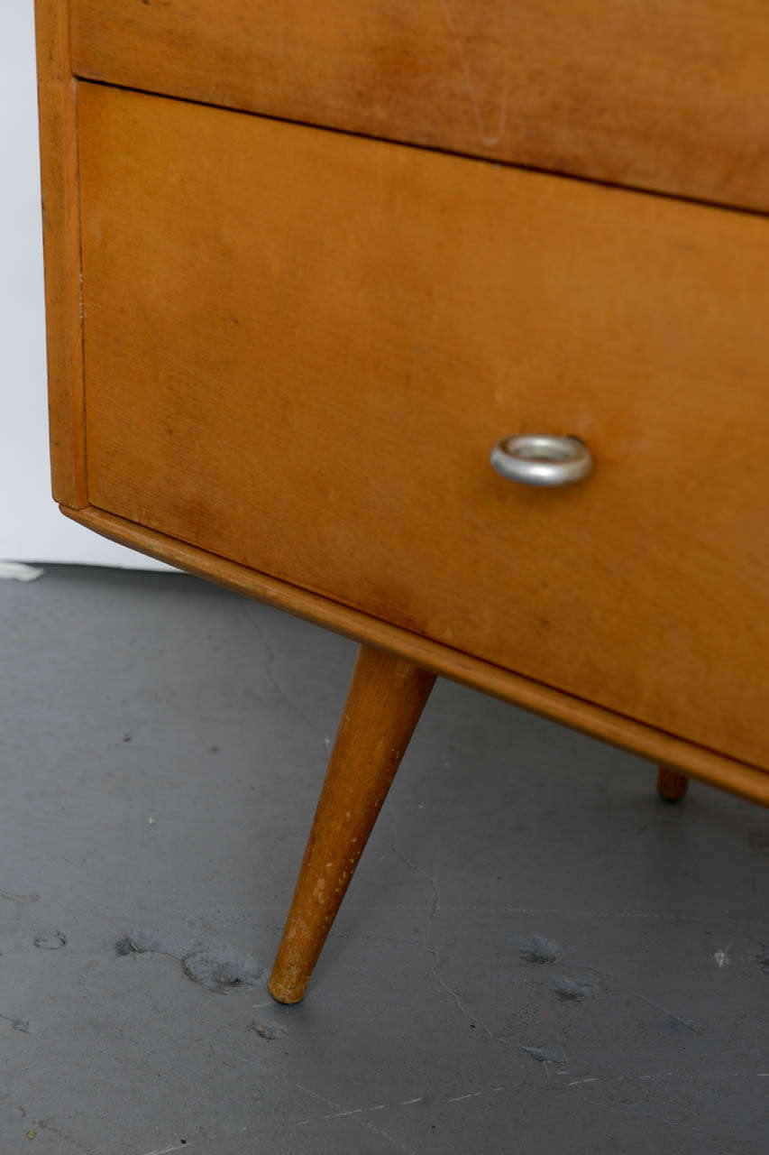 Mid-20th Century Paul Mccobb Planner Group 3 Drawer Side Table/Nightstand in Solid Maple 1950s