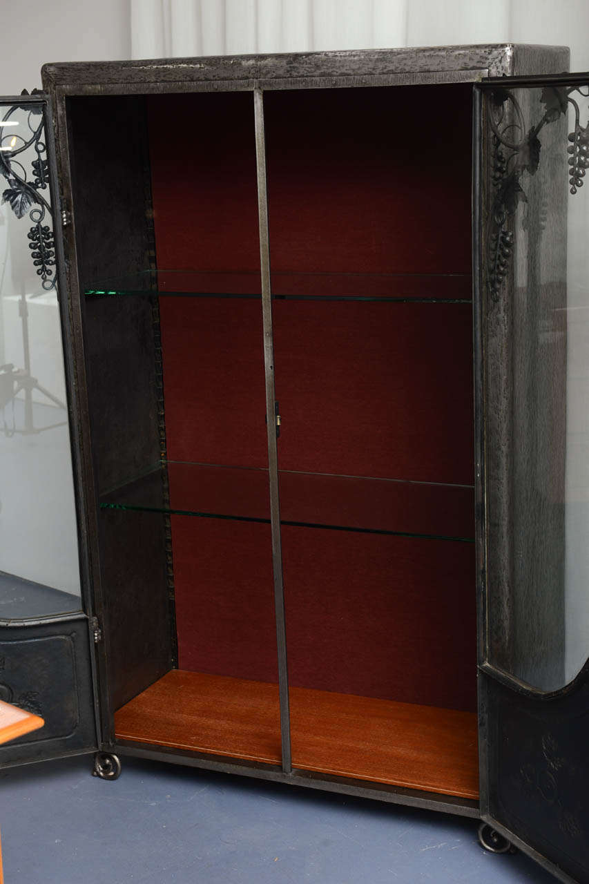 20th Century Attributed To E . Brandt Iron Vitrine