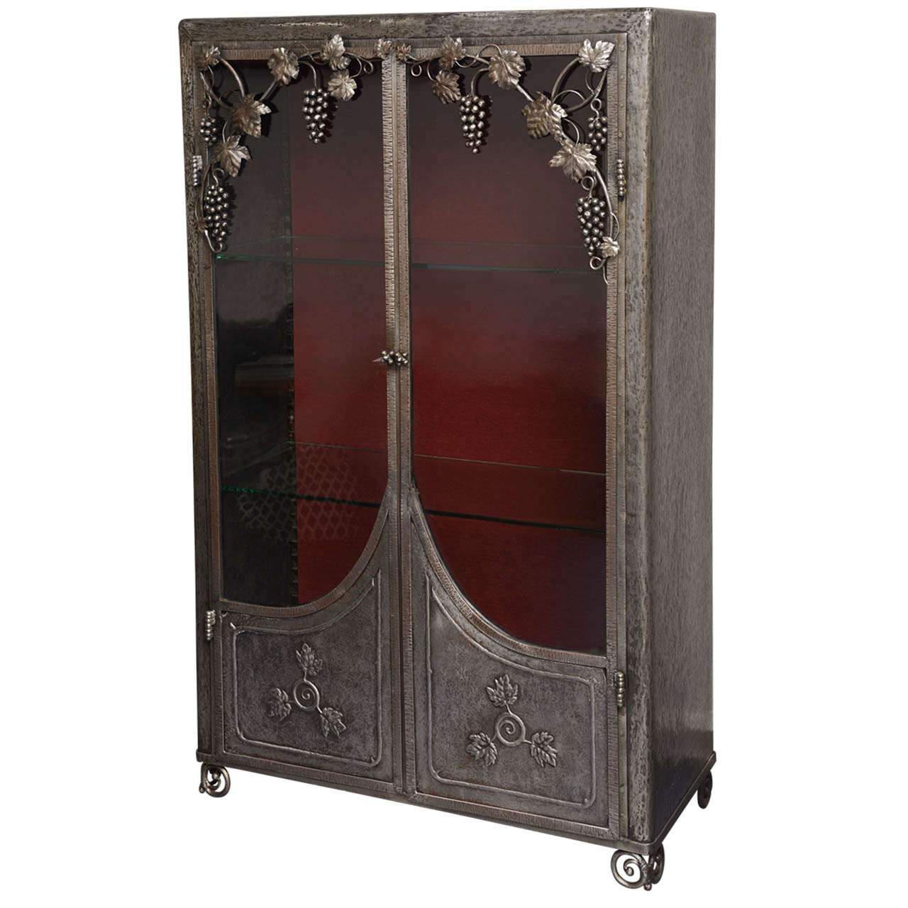 Attributed To E . Brandt Iron Vitrine