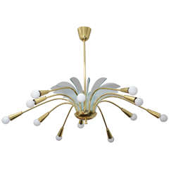 Midcentury Attributed to Stilnovo Chandelier 12