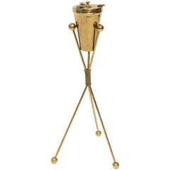 Vintage Royere Style Brass Smoking Stand