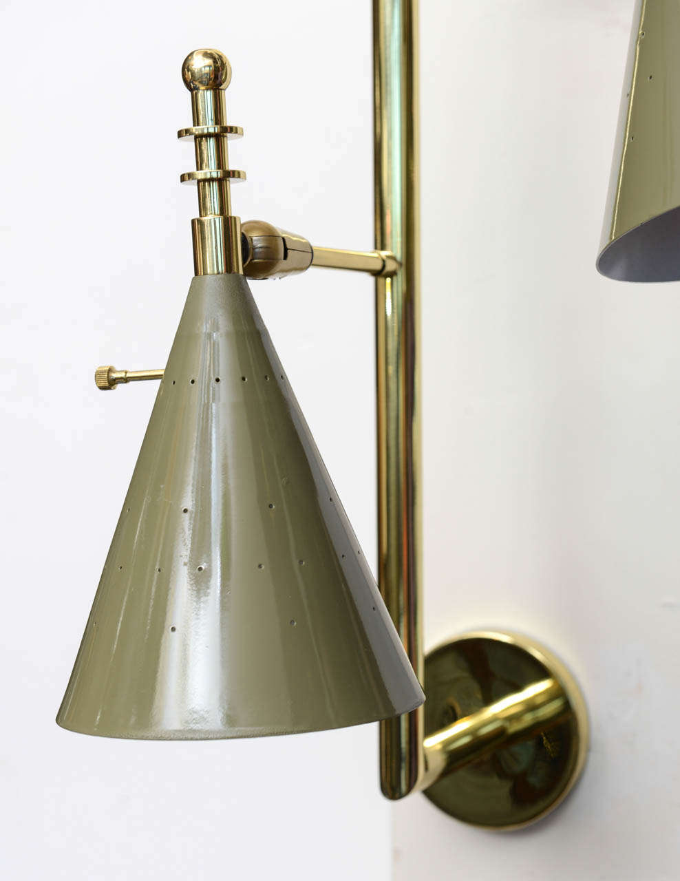 Rare Italian Double Cone Wall Light In Excellent Condition In East Hampton, NY