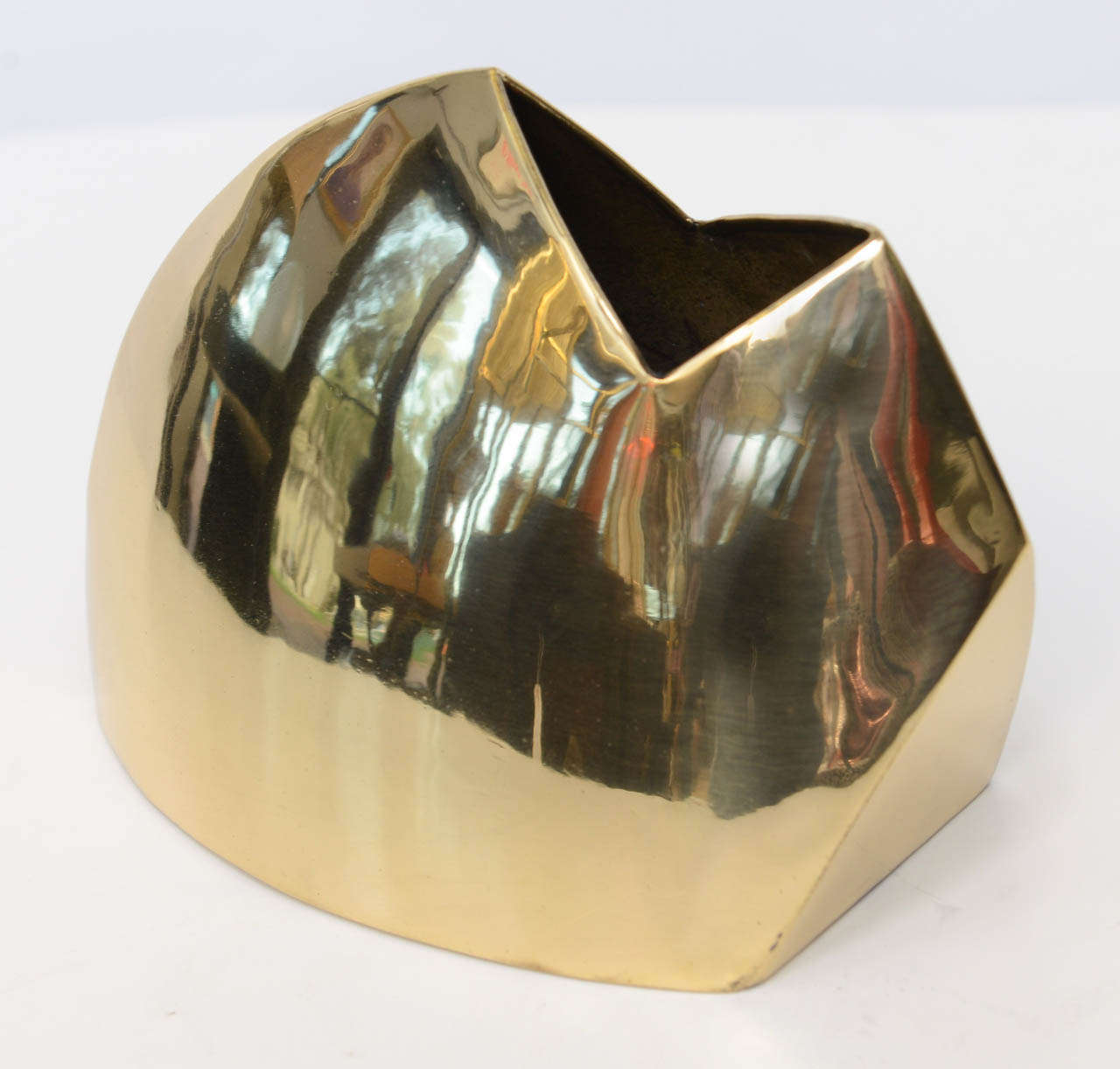 American Geometric Brass Vessel by J. Johnston