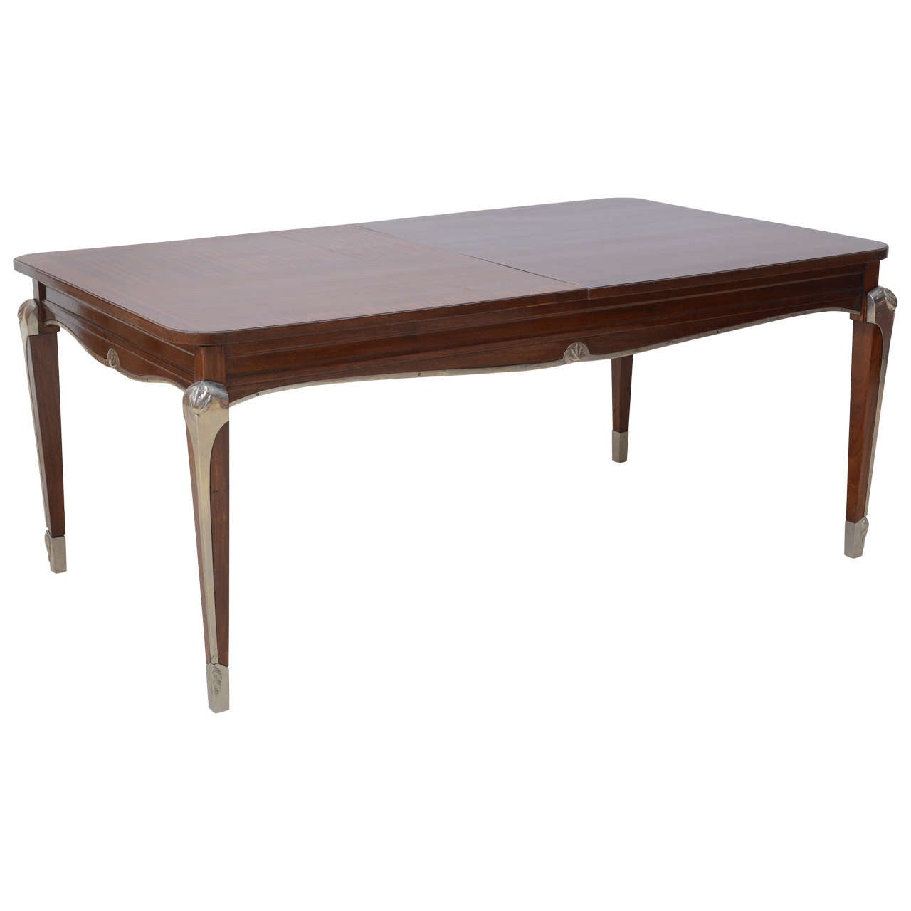 Late Art Deco Palisander Extension Dining Table by Jean Pascaud For Sale