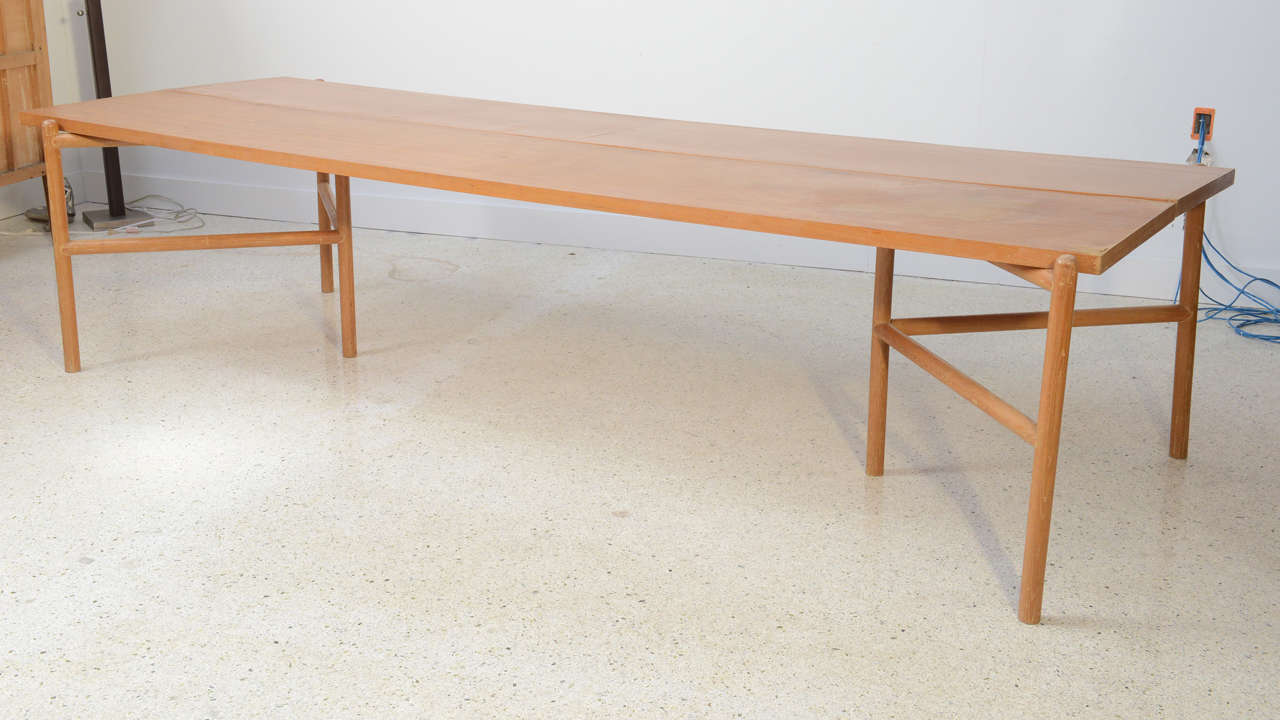 Mid-Century Modern Large and Rare Danish Modern Metamorphic Console Table, Ejner Larsen For Sale