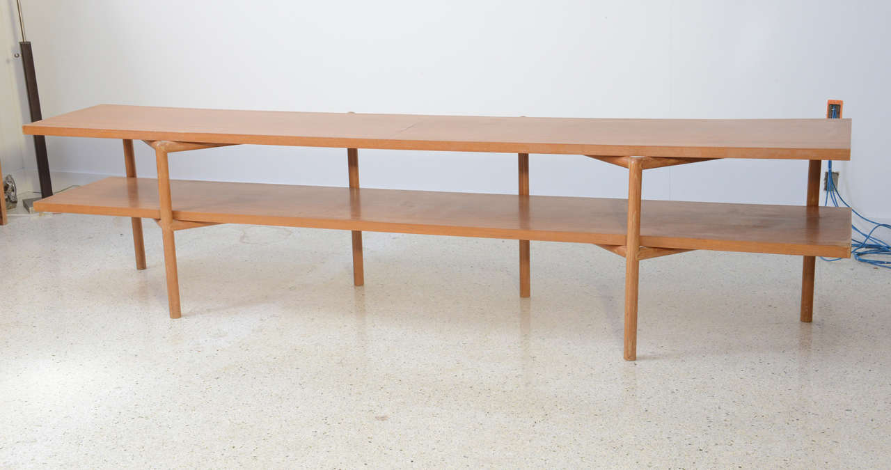 Large and Rare Danish Modern Metamorphic Console Table, Ejner Larsen For Sale 2