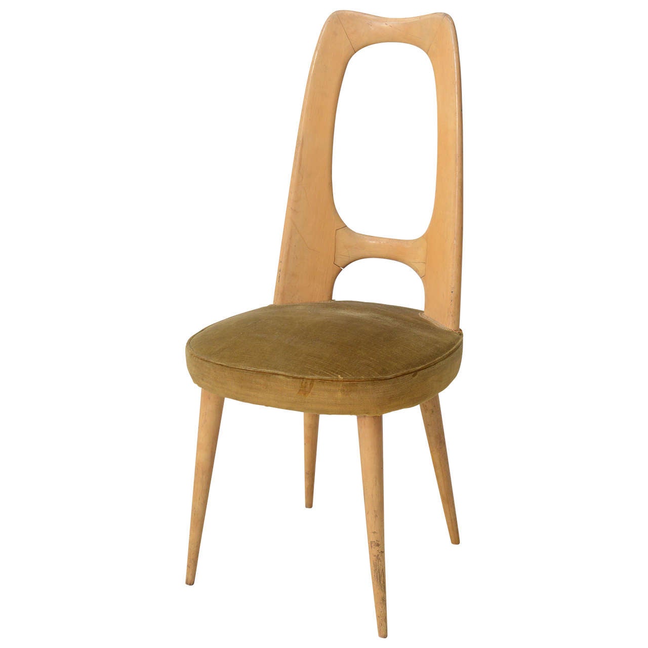Italian Brass Side or Desk Chair at 1stDibs
