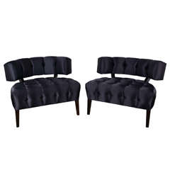 Pair of Custom Donzella Slipper Chairs