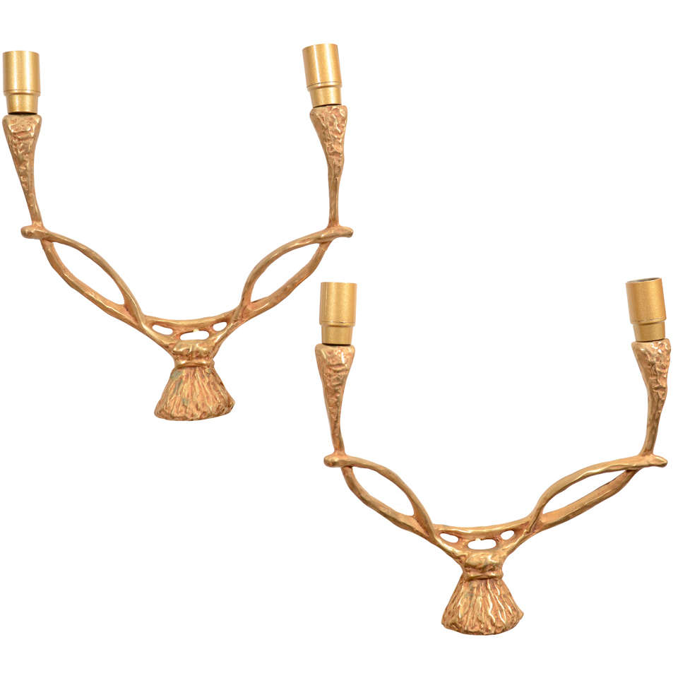 Pair of 1960s Sconces Attributed to Felix Agostini For Sale