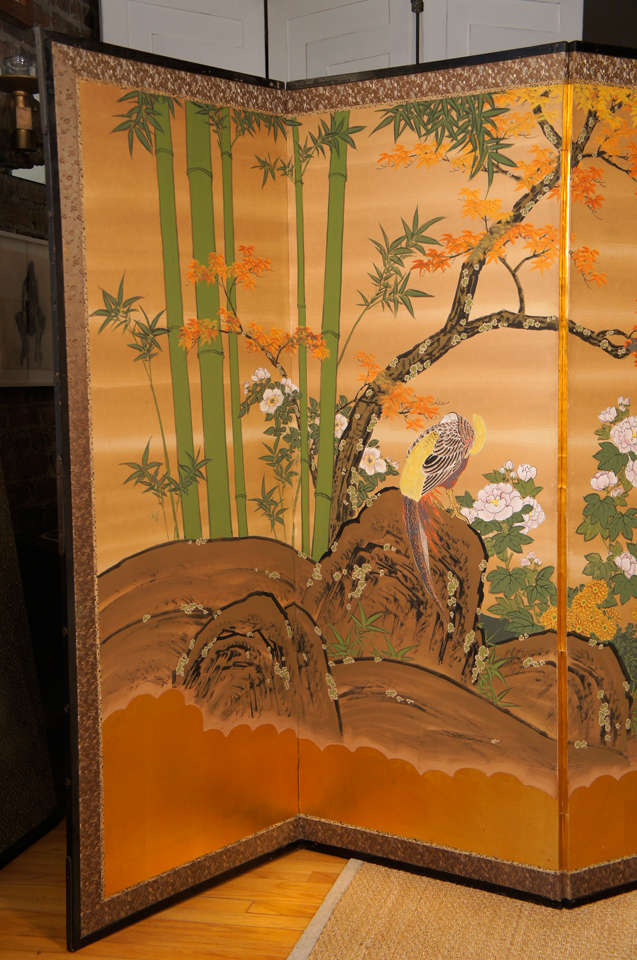 Japanese Screen In Good Condition In Hudson, NY