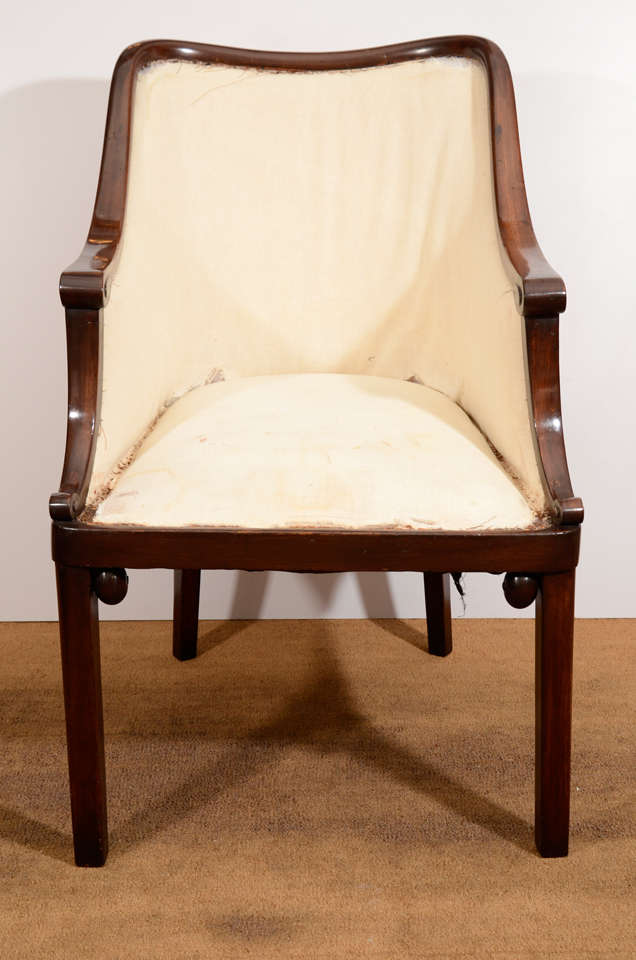 A Pair of Viennese Secessionist stained beechwood Armchairs by Josef Hoffmann