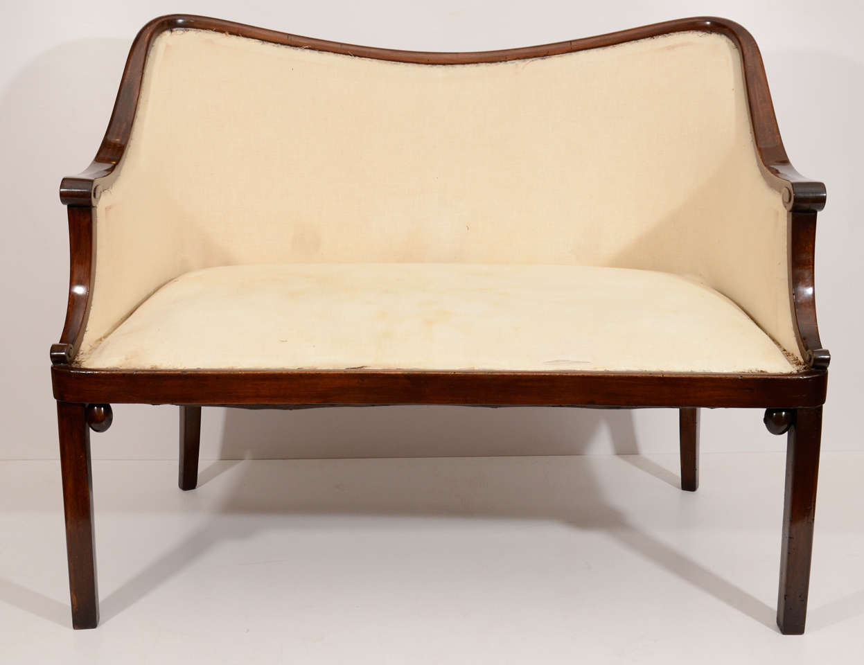 A Viennese Seccessionist Stained Beechwood Settee By Josef Hoffmann