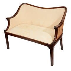 A Viennese Seccessionist Stained Beechwood Settee By Josef Hoffmann